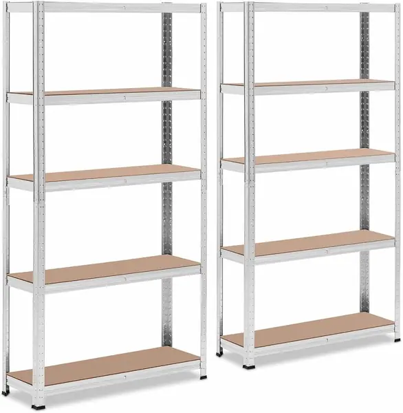 MSW MSW-STSH-33 Schwerlastregal 90 x 30 x 180 cm für 5 x