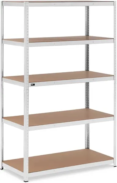 MSW Schwerlastregal 120 x 60 x 200 cm für 5 x 150 kg Grau